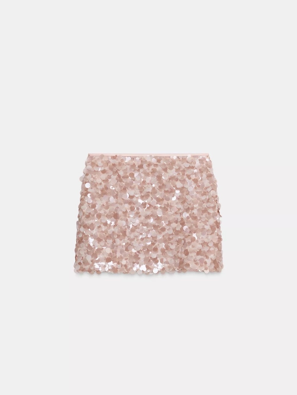Zara Blush Pink Sequin Mini Skirt